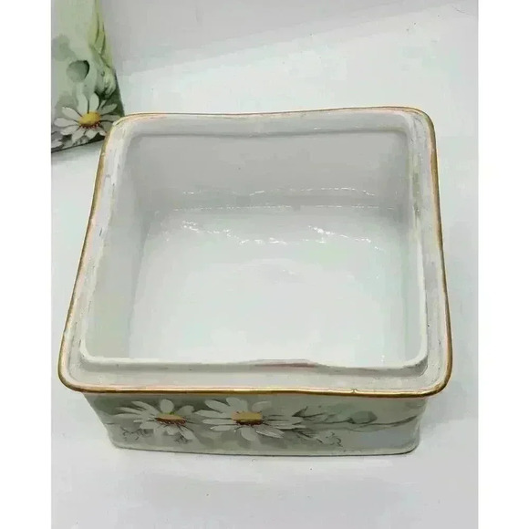 Antique Limoges Large Trinket Jewelry Box PL France Hand Painted Daisy Vintage - Picture 9 of 10